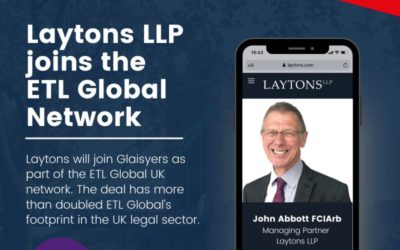 ETL GLOBAL NEWS FROM THE UK – Growth in Legal Sector