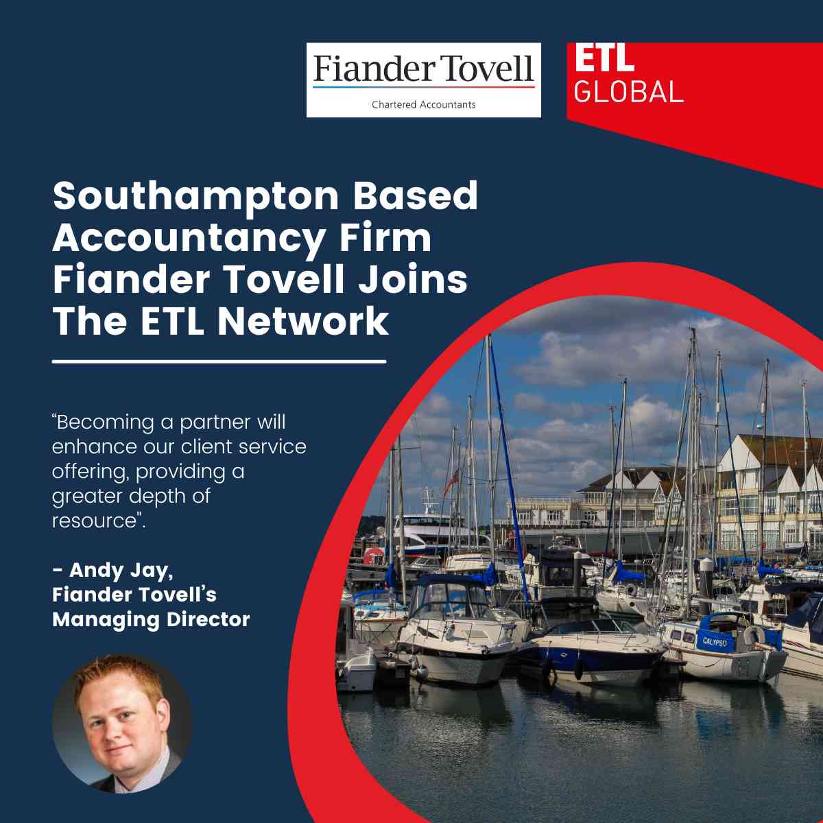 Southampton-based Fiander Tovell joins ETL Network