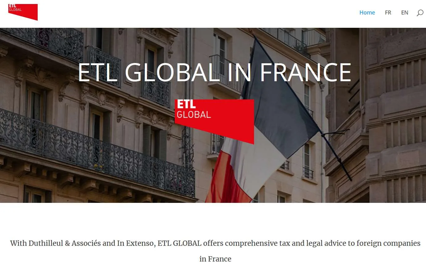 ETL GLOBAL new internet site for supporting Duthilleul & Associés and In Extenso