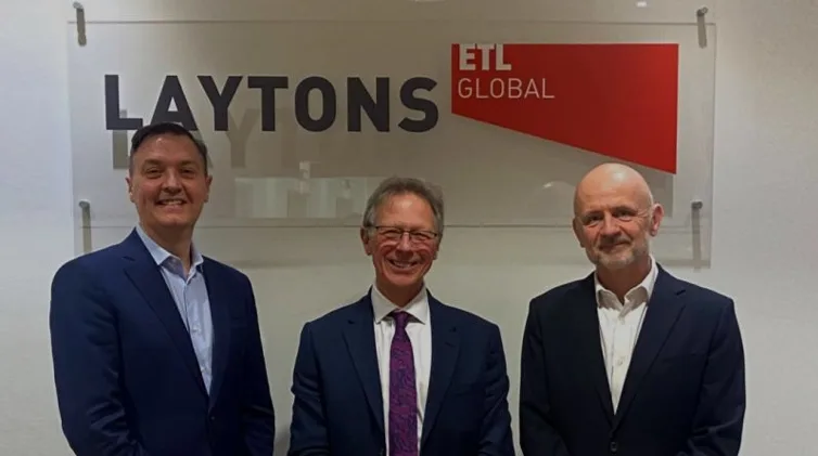 ETL Laytons Partner Simon Jones, International lawyer John Abbott and Partner Guy Bate