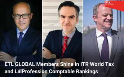 ETL GLOBAL Members Shine in ITR World Tax and La Profession Comptable Rankings