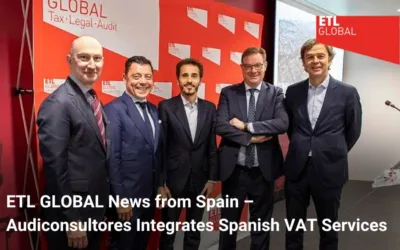 ETL GLOBAL NEWS FROM SPAIN – Audiconsultores Integrates Spanish VAT Services
