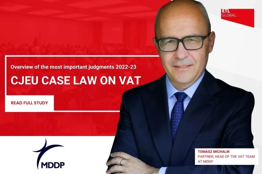 Tomasz Michalik partner, head of the VAT team at MDDP