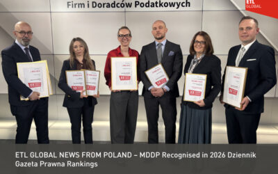 ETL GLOBAL NEWS FROM POLAND – MDDP Recognised in 2026 Dziennik Gazeta Prawna Rankings