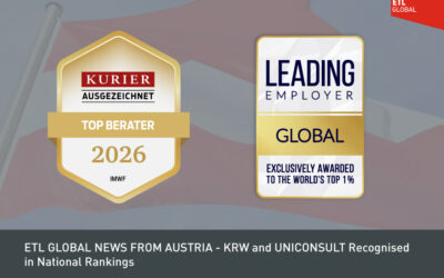 ETL GLOBAL NEWS FROM AUSTRIA – KRW and UNICONSULT Recognised in National Rankings