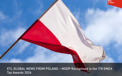 ETL GLOBAL NEWS FROM POLAND – MDDP Recognised in the ITR EMEA Tax Awards 2026